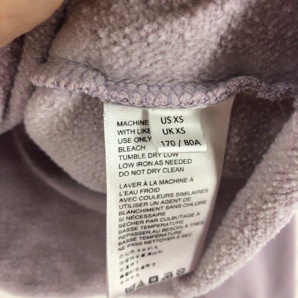 Urban Outfitters Hoodie Sweater Women's XS Lilac Purple Crop Fleece Pullover - Picture 3 of 8
